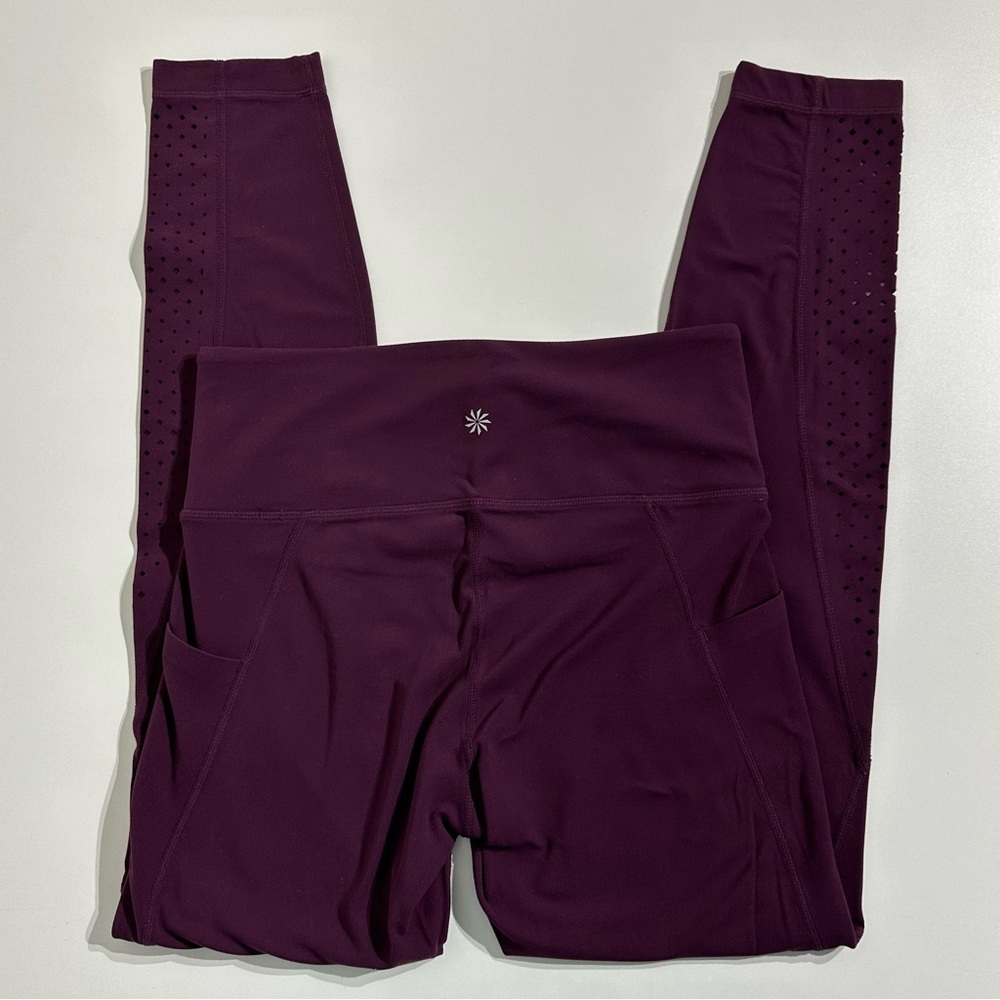 Athleta High Rise Legging Burgundy Women’s S - Picture 3 of 12